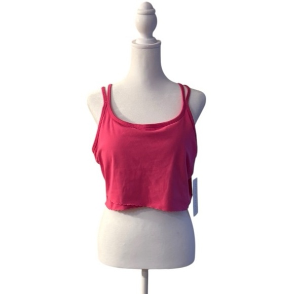 Danskin Tops - Danskin Activewear Double Strap Cropped Tank Top Pink Size Large